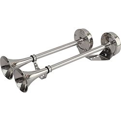 Picture of Sea-Dog Line 431520-1 MaxBlast Dual Trumpet Air Horn 123dB 12V Chrome Plated Brass
