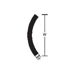 Picture of Taco Metals S11-4511P20 3/4" Stainless Steel Hollow Back Rub Rail 20 Foot