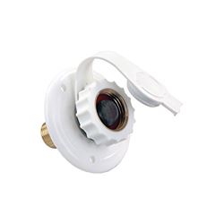 Picture of JR Race Car 62145 City Water Inlet Flange White Plastic with MPT Connection