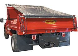 Picture of Buyers DTR7015 Manual Tarp Roller Kit with 7ft x 15ft Vinyl Mesh Tarp for Dump Trucks