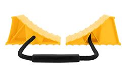 Picture of Camco 44470 RV Double Wheel Chock with Rope - Fits Tires Up To 26 Inches