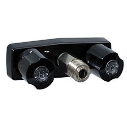 Picture of Valterra PF213790 RV Shower Faucet 3-3/8" Dual Handle with Quick Connect Black