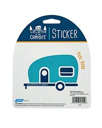 Picture of Camco 53255 Life Is Better At The Campsite Teal Teardrop Sticker Decal-Personalize Your Rv Camper Interior, Laptop, Car, Luggage And More