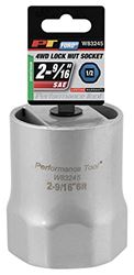 Picture of Performance Tool W83245 1/2 Drive Rounded Lock Nut Socket, 2-9/16" Used On Dodge Trucks With Dana 60 Manual Hubs