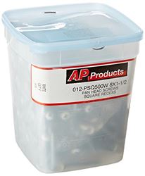 Picture of AP 012PSQ500W8X112 Pan Head Square Drive Screws 8x1-1/2 Inch Polar White 500 Pack