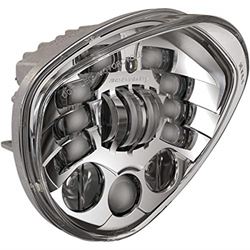 Picture of J.W. Speaker 0555161 Model 8695 Adaptive 2 LED Diamond Headlight Chrome Bezel
