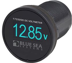 Picture of Blue Sea Systems 1733200 BLUE SEA 1733200 MINI OLED DC VOLTAGE METER BLUE