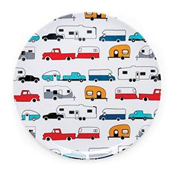 Picture of Camco 53224  Melamine Dishware, Multi-color RV & Truck Pattern, 9-3/4" Dinner Plate