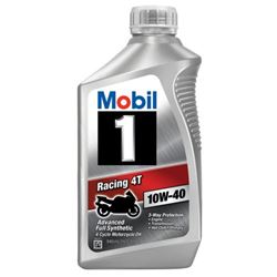 Picture of Mobil 124245 Mobil 1 Racing 4T 10W-40 Motorcycle Oil 1 Quart