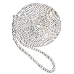 Picture of New England Ropes C6050-20-00025 NEW ENGLAND ROPE 5/8" X 25' NYLON 3 STRAND DOCK LINE WHITE