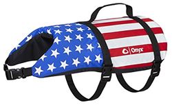 Picture of Kent Sporting Goods 157000-999-050-19 Nylon Pet Life Vest Stars & Stripes Extra Large