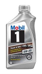 Picture of Mobil 124574 Truck & SUV 5W-20 Synthetic Motor Oil 1 Quart