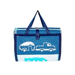 Picture of Camco 53266 Handy Mat with Handles 60" x 78" Blue/White RV Pattern