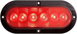 Picture of Optronics STL73RBP 6 LED Stop Turn Tail Light Red Oval Surface Mount