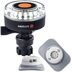 Picture of Navisafe 040KIT4 NAVISAFE WHITE 2NM 360 DEGREE  NAVILIGHT WITH WHITE RIB MOUNT