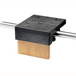 Picture of Scotty Downriggers 1027 Rail Mount For All Scotty Downrigger Models, Mfg# , Fits Up To 1 1/2” Round Rail, Or Oval-Shaped Wooden Rails. Easily Installed And Removed For Storage, Wooden Board (not Included) Transfers The Downward Pressure To The Boat Gunnel.
