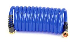Picture of Hose Coil HCP1500HP Pro 15 ft Self-Coiling Water Hose 1/2 Inch ID Blue