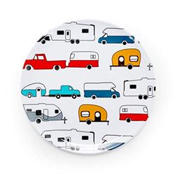 Picture of Camco 53223  Melamine Dishware, Multi-color RV & Truck Pattern, 7-3/4" Salad Plate