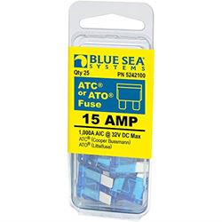 Picture of Blue Sea Systems 5242BSS Blue Sea 5242 Fuse ATO/ATC 15 Amp 2/Pk