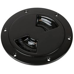 Picture of Sea-Dog Line 336155-1 Seadog 3361551 Smooth Finish Quarter-Turn Deck Plate, Black, , A: 5-1/2" , B:6-3/4", C:5-3/8", D:6-1/8"