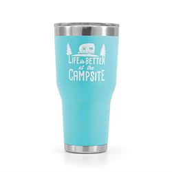 Picture of Camco 53058  Life Is Better At The Campsite Tumbler, 30 oz., Cool Blue
