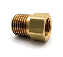 Picture of AP ME2132P Brass Propane Adapter Fitting 1/4" Female Inverted Flare x 1/4" Male NPT