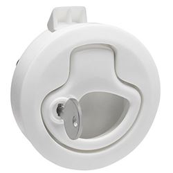 Picture of Whitecap Industries 3228WC Mini Ring Pull White Nylon Locking Latch