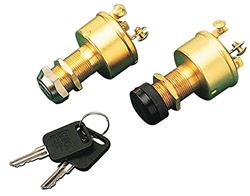 Picture of Sea-Dog Line 420350-1 Brass 3-Position Marine Key Switch