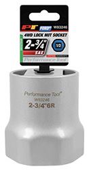 Picture of Performance Tool W83246 1/2 Drive Lock Nut Socket, 2-3/4-Inch Used On Ford F-250 And F-350 Trucks