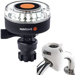 Picture of Navisafe 040KIT3 NAVISAFE WHITE 2NM 360 DEGREE  NAVILIGHT WITH WHITE RAIL