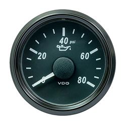 Picture of VDO Gauges A2C3833190030 Computers Singleviu 52mm (2-1/16 Inch) Oil Pressure Gauge-80 Psi -