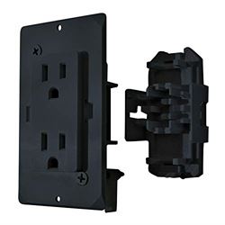 Picture of Valterra DG15BKVP 15 Amp Decor Receptacle with Cover Black