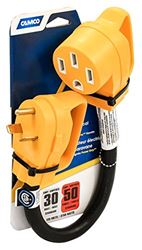 Picture of Camco 55183 30M/50F Amp PowerGrip Dogbone Adapter 18 Inch 125V