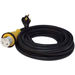Picture of Valterra A10-3050EDBK Mighty Cord RV Power Adapter 30 Amp Male to 50 Amp Female 25 Ft