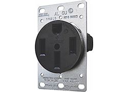 Picture of Valterra DG50VP 50 Amp 125V NEMA 5-50R Flush Mount Receptacle with Plate