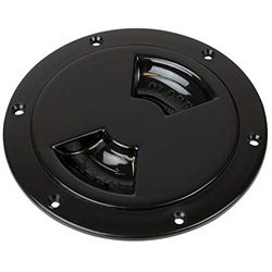 Picture of Sea-Dog Line 336385-1 SeaDog Quarter-Turn Deck Plate with Internal Collar | #8 Fastener | Black Finish