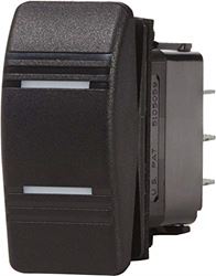 Picture of Blue Sea Systems 8286BSS Contura III Water Resistant Rocker Switch DPDT On-Off-On Black