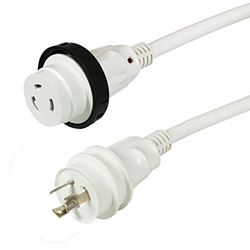 Picture of Marinco 199120 30 Amp 125V 50 ft Shore Power Cord White