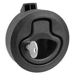 Picture of Whitecap Industries 3228BC Mini Ring Pull Latch Black Nylon Locking