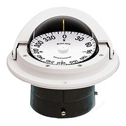 Picture of Ritchie Navigation F82W Voyager Flush Mount Compass with Flat Dial White