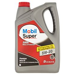 Picture of Mobil 124408 Super 5W-20 Premium Conventional Motor Oil 5 Quart Jug