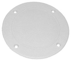 Picture of T-H Marine SDP-2W-DP Screw Down Deck Plate 8 Inch Off White