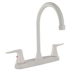 Picture of Valterra PF221204 8-Inch RV Kitchen Faucet White 2-Handle Hi-Arc Spout