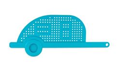 Picture of Camco 53385  RV Shaped Pot Pasta Drainer, Teal