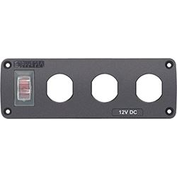 Picture of Blue Sea Systems 4367 Water-Resistant Accessory Panel, 15A Circuit Breaker, 3x Blank Apertures