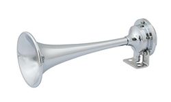 Picture of Marinco 10107 Fullblast Marine Single Trumpet Mini Deck Air Horn (12-Volt, Chrome)