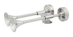 Picture of Marinco 10011 Compact Dual Trumpet Electric Horn 12V 110dB Stainless Steel