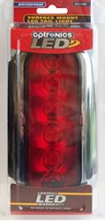 Picture of Optronics STL73RK LED Oval Stop Turn Tail Light 6-Diode Red with Chrome Flange