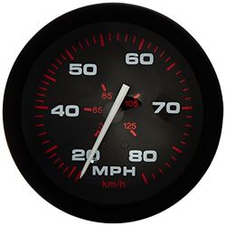 Picture of Seastar Solutions 57899P Amega Series Speedometer Kit 20-80 MPH 3 Inch Marine Gauge