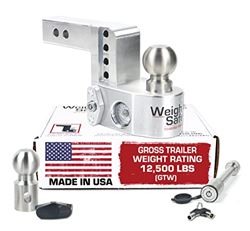 Picture of Weigh Safe WS42KA Adjustable Ball Mount 4" Drop 2" Receiver with Built-In Scale